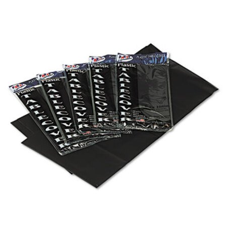 Picture of Table Set Rectangular Table Covers, Heavyweight Plastic, 54" x 108", Black, 6/PackTBL-549BK