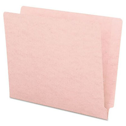Picture of Reinforced End Tab Colored Folders, Straight Tab, Letter Size, Pink, 100/BoxSMD-25610