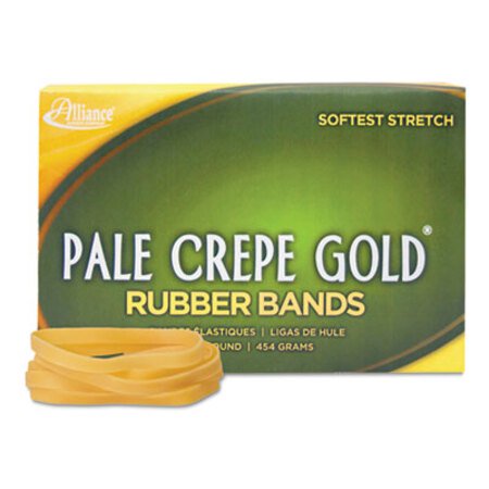Picture of Pale Crepe Gold Rubber Bands, Size 64, 0.04" Gauge, Crepe, 1 lb Box, 490/BoxALL-20645