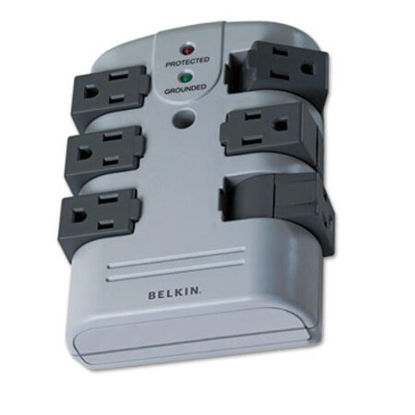 Picture of Pivot Plug Surge Protector, 6 Outlets, 1080 Joules, GrayBLK-BP106000