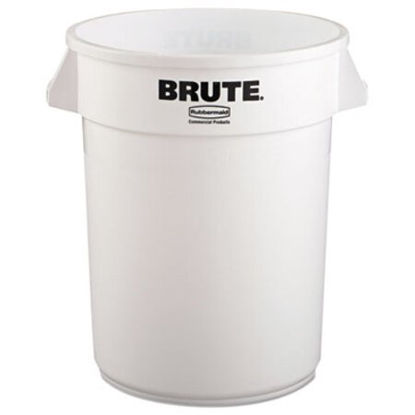 Picture of Round Brute Container, Plastic, 32 gal, WhiteRCP-2632WHI