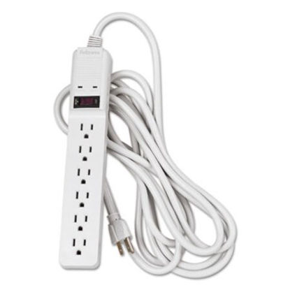 Picture of Basic Home/Office Surge Protector, 6 Outlets, 15 ft Cord, 450 Joules, PlatinumFEL-99036