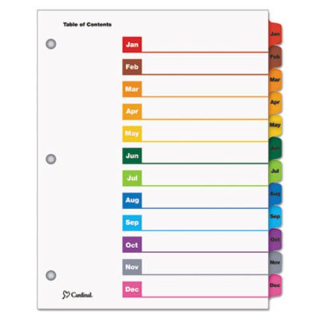 Picture of OneStep Printable Table of Contents and Dividers, 12-Tab, Jan. to Dec., 11 x 8.5, White, 1 SetCRD-60318