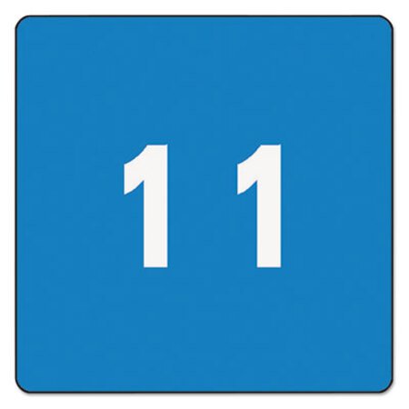 Picture of Numerical End Tab File Folder Labels, 1, 1.5 x 1.5, Light Blue, 250/RollSMD-67421