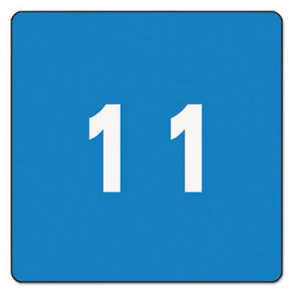 Picture of Numerical End Tab File Folder Labels, 1, 1.5 x 1.5, Light Blue, 250/RollSMD-67421