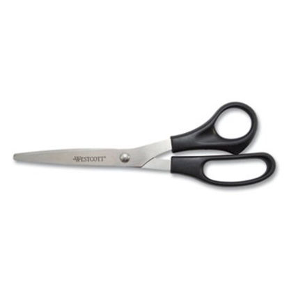 Picture of Value Line Stainless Steel Shears, 8" Long, 3.5" Cut Length, Black Straight HandleACM-13135