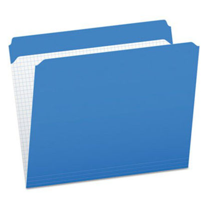 Picture of Double-Ply Reinforced Top Tab Colored File Folders, Straight Tab, Letter Size, Blue, 100/BoxPFX-R152BLU