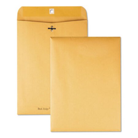 Picture of Park Ridge Kraft Clasp Envelope, #90, Square Flap, Clasp/Gummed Closure, 9 x 12, Brown Kraft, 100/BoxQUA-43090