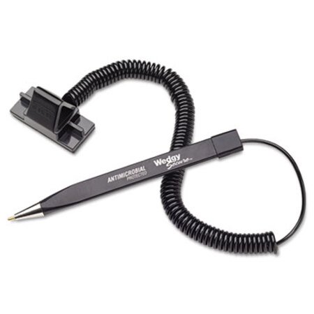 Picture of Wedgy Secure Antimicrobial Ballpoint Counter Pen, Scabbard Base, Fine 0.5 mm, Black Ink, BlackMMF-25828604