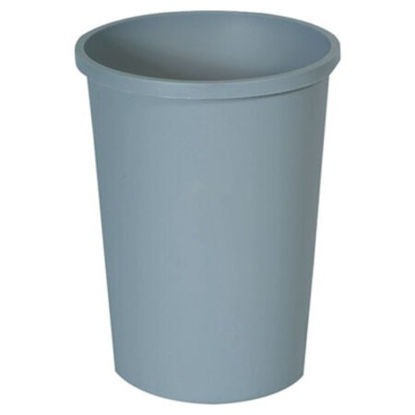 Picture of Untouchable Waste Container, Round, Plastic, 11 gal, GrayRCP-2947GRA