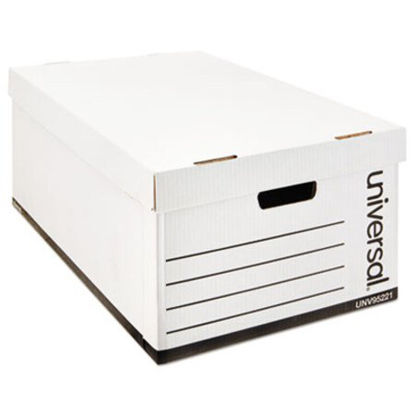 Picture of Medium-Duty Easy Assembly Storage Box, Legal Files, White, 12/CartonUNV-95221