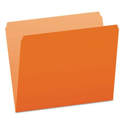 Picture of Colored File Folders, Straight Tab, Letter Size, Orange/Light Orange, 100/BoxPFX-152ORA