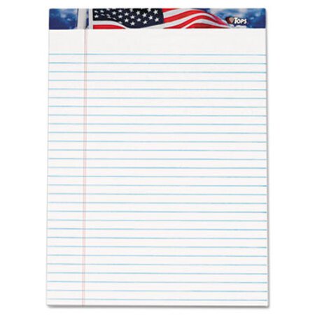 Picture of American Pride Writing Pad, Wide/Legal Rule, 8.5 x 11.75, White, 50 Sheets, 12/PackTOP-75111