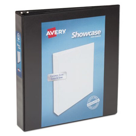 Picture of Showcase Economy View Binder with Round Rings, 3 Rings, 1.5" Capacity, 11 x 8.5, BlackAVE-19650