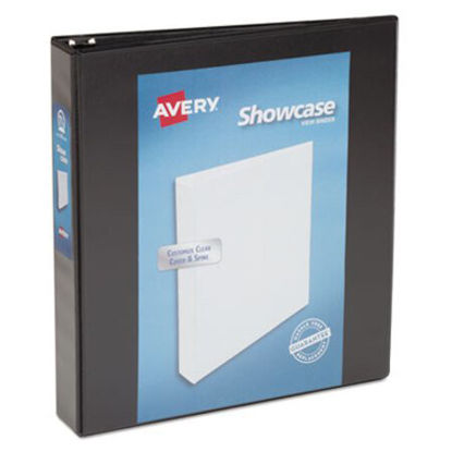 Picture of Showcase Economy View Binder with Round Rings, 3 Rings, 1.5" Capacity, 11 x 8.5, BlackAVE-19650