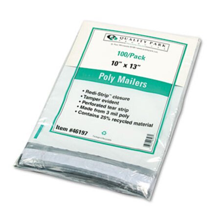 Picture of Redi-Strip Poly Mailer, #4, Square Flap, Redi-Strip Closure, 10 x 13, White, 100/PackQUA-46197