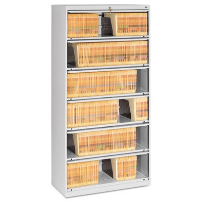 Picture of Fixed Shelf Enclosed-Format Lateral File for End-Tab Folders, 6 File Shelves, Light Gray, 36" x 16.5" x 75.25"TNN-FS361LLGY