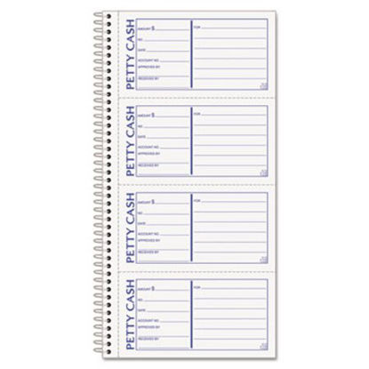 Picture of Petty Cash Receipt Book, 5 1/2 x 11, Two-Part Carbonless, 200 Sets/BookTOP-4109