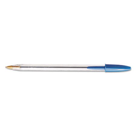 Picture of Cristal Xtra Smooth Ballpoint Pen, Stick, Medium 1 mm, Blue Ink, Clear Barrel, DozenBIC-MS11BE