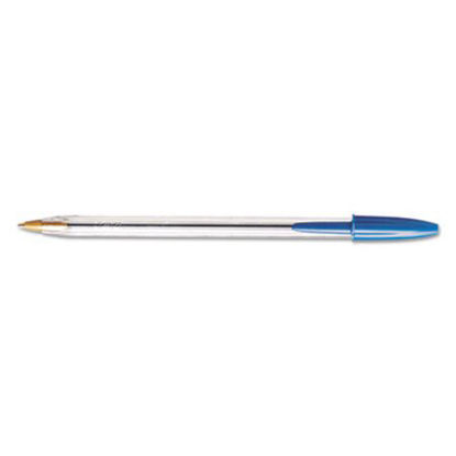 Picture of Cristal Xtra Smooth Ballpoint Pen, Stick, Medium 1 mm, Blue Ink, Clear Barrel, DozenBIC-MS11BE