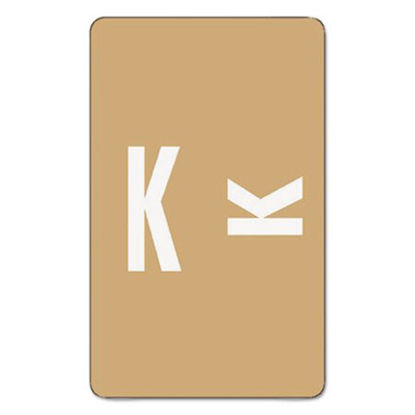 Picture of AlphaZ Color-Coded Second Letter Alphabetical Labels, K, 1 x 1.63, Light Brown, 10/Sheet, 10 Sheets/PackSMD-67181
