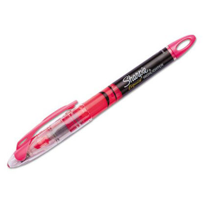 Picture of Liquid Pen Style Highlighters, Fluorescent Pink Ink, Chisel Tip, Pink/Black/Clear Barrel, DozenSAN-1754464