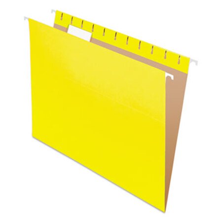 Picture of Colored Hanging Folders, Letter Size, 1/5-Cut Tab, Yellow, 25/BoxPFX-81606