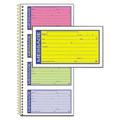 Picture of Wirebound Telephone Message Book, Two-Part Carbonless, 200 FormsABF-SC1153RB
