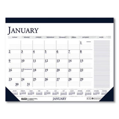 Picture of Recycled Two-Color Monthly Desk Pad Calendar with Large Notes Section, 22 x 17, 2022HOD-164