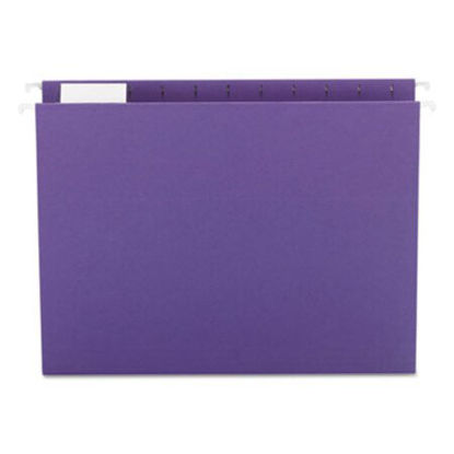 Picture of Colored Hanging File Folders, Letter Size, 1/5-Cut Tab, Purple, 25/BoxSMD-64072