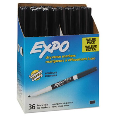 Picture of Low-Odor Dry-Erase Marker Value Pack, Fine Bullet Tip, Black, 36/BoxSAN-1921062