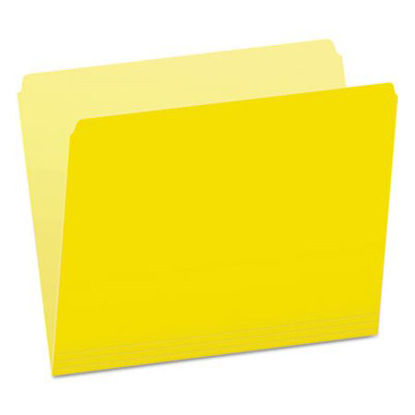 Picture of Colored File Folders, Straight Tab, Letter Size, Yellow/Light Yellow, 100/BoxPFX-152YEL
