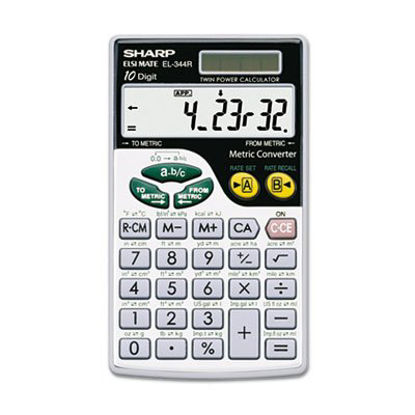 Picture of EL344RB Metric Conversion Wallet Calculator, 10-Digit LCDSHR-EL344RB
