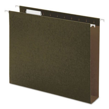 Picture of Box Bottom Hanging File Folders, Letter Size, 1/5-Cut Tab, Standard Green, 25/BoxUNV-14142