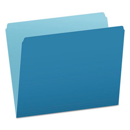 Picture of Colored File Folders, Straight Tab, Letter Size, Blue/Light Blue, 100/BoxPFX-152BLU