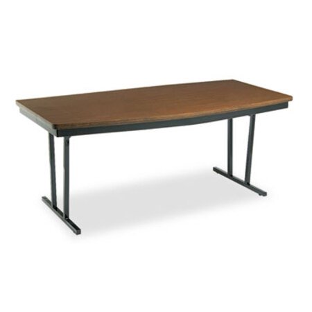 Picture of Economy Conference Folding Table, Boat, 72w x 36d x 30h, Walnut/BlackBRK-ECT366WA