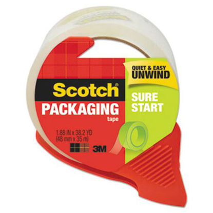 Picture of Sure Start Packaging Tape with Dispenser, 3" Core, 1.88" x 38.2 yds, ClearMMM-3450SRD