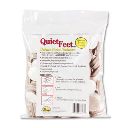 Picture of Quiet Feet Deluxe Noise Reducers, 1.25" dia, Circular, Beige, 100/PackMAS-88847