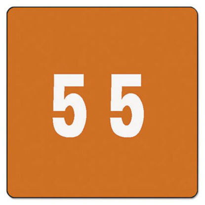 Picture of Numerical End Tab File Folder Labels, 5, 1.5 x 1.5, Brown, 250/RollSMD-67425