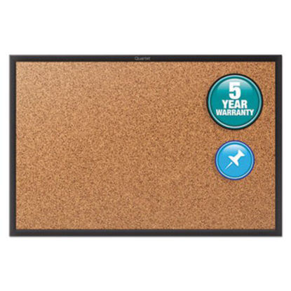 Picture of Classic Series Cork Bulletin Board, 36x24, Black Aluminum FrameQRT-2303B