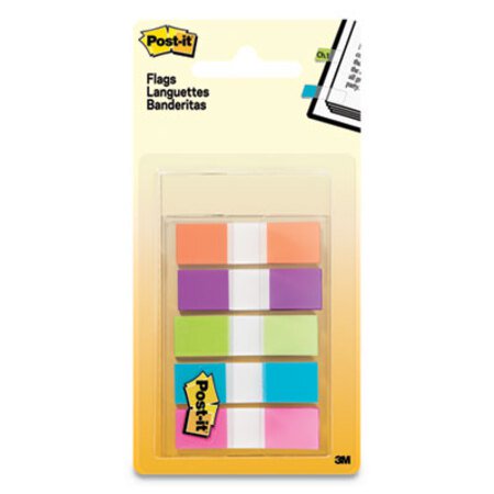 Picture of Page Flags in Portable Dispenser, Assorted Brights, 5 Dispensers, 20 Flags/ColorMMM-6835CB2