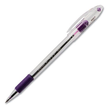 Picture of R.S.V.P. Ballpoint Pen, Stick, Fine 0.7 mm, Violet Ink, Clear/Violet Barrel, DozenPEN-BK90V