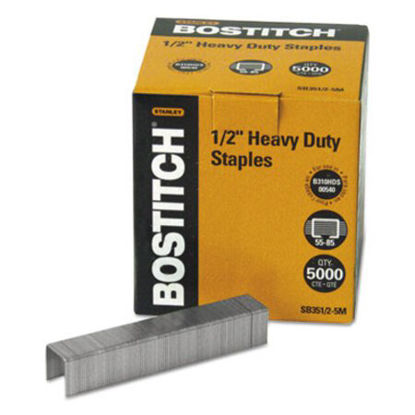 Picture of Heavy-Duty Premium Staples, 0.5" Leg, 0.5" Crown, Steel, 5,000/BoxBOS-SB35125M