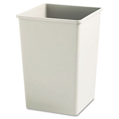 Picture of Plaza Waste Container Rigid Liner, Square, Plastic, 35 gal, BeigeRCP-395800BG