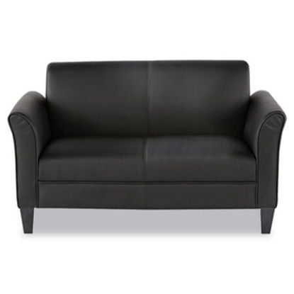 Picture of Alera Reception Lounge Furniture, Loveseat, 55.5w x 31.5d x 32h, BlackALE-RL22LS10B