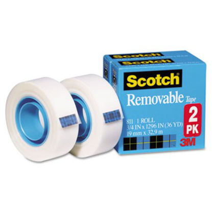 Picture of Removable Tape, 1" Core, 0.75" x 36 yds, Transparent, 2/PackMMM-8112PK