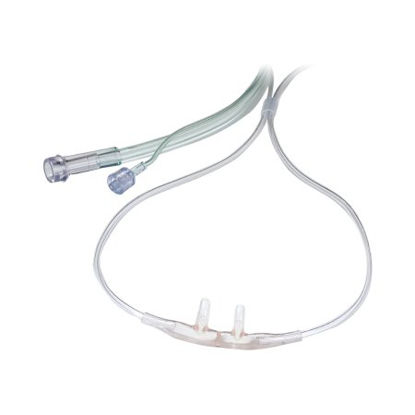 Picture of ETCO2 Nasal Sampling Cannula without O2 Delivery With Oxygen Delivery Pediatric Curved Prong / NonFlared Tip1102