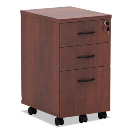Picture of Alera Valencia Series Mobile Pedestal File, Left or Right, 3-Drawers: Box/Box/File, Medium Cherry, 15.88" x 20.5" x 28.38"ALE-VA572816MC