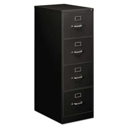 Picture of Economy Vertical File, 4 File Drawers, Black, 18.25" x 25" x 52"ALE-VF1952BL