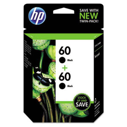 Picture of HP 60, (CZ071FN) 2-Pack Black Original Ink CartridgesHEW-CZ071FN